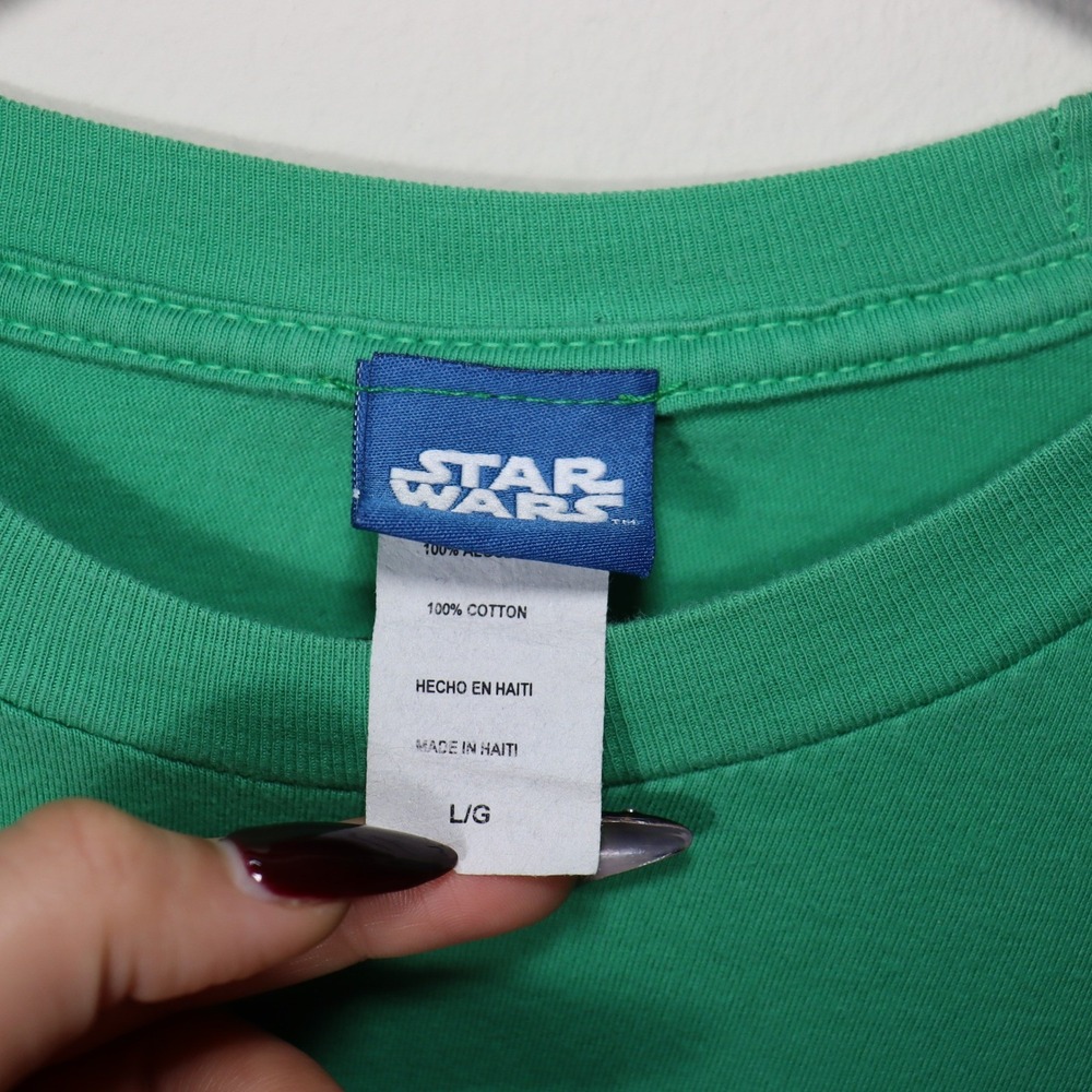 Star Wars Darth Vader Boba Fett Stormtrooper Green Graphic T-Shirt Large - Picture 3 of 6